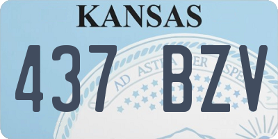 KS license plate 437BZV