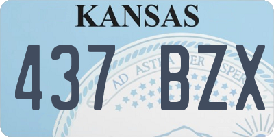 KS license plate 437BZX