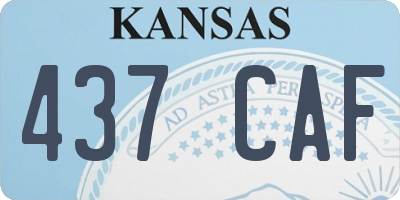 KS license plate 437CAF