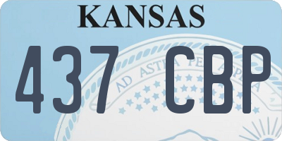 KS license plate 437CBP
