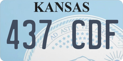 KS license plate 437CDF