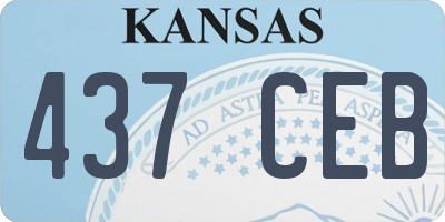KS license plate 437CEB