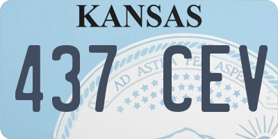 KS license plate 437CEV