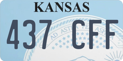 KS license plate 437CFF