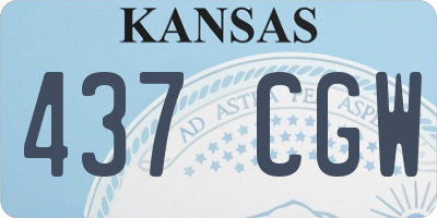 KS license plate 437CGW