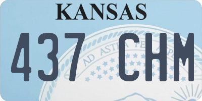 KS license plate 437CHM