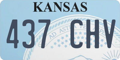 KS license plate 437CHV