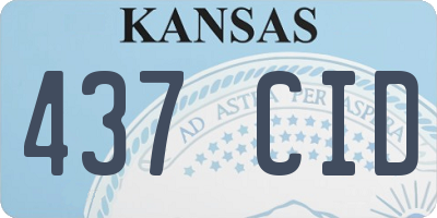 KS license plate 437CID