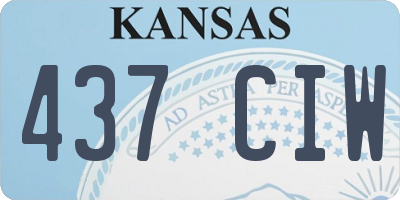 KS license plate 437CIW
