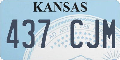 KS license plate 437CJM