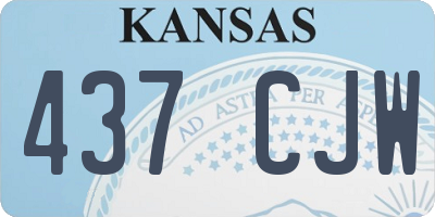 KS license plate 437CJW