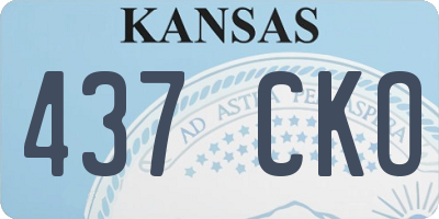 KS license plate 437CKO