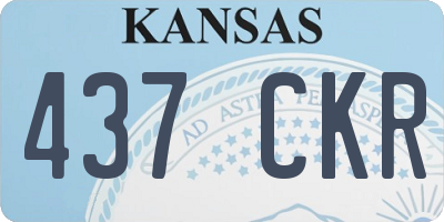 KS license plate 437CKR