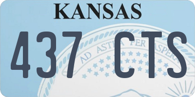 KS license plate 437CTS
