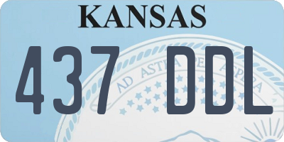 KS license plate 437DDL