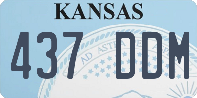 KS license plate 437DDM