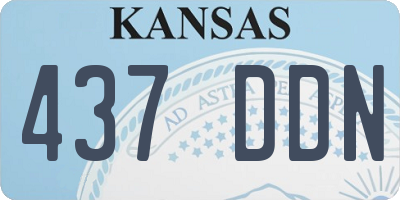 KS license plate 437DDN