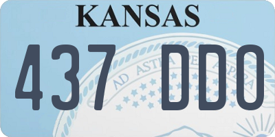 KS license plate 437DDO