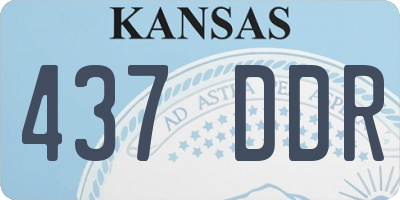 KS license plate 437DDR