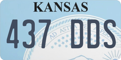 KS license plate 437DDS