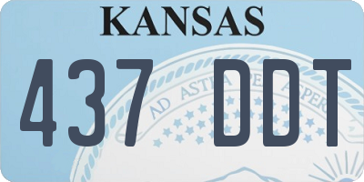 KS license plate 437DDT