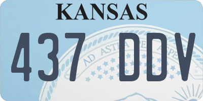 KS license plate 437DDV