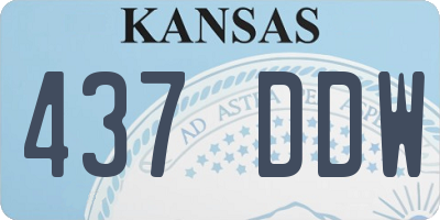 KS license plate 437DDW
