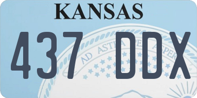 KS license plate 437DDX