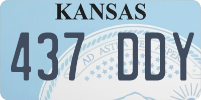 KS license plate 437DDY