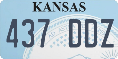 KS license plate 437DDZ