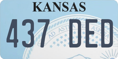 KS license plate 437DED