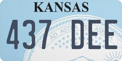 KS license plate 437DEE