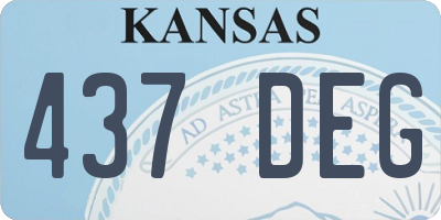 KS license plate 437DEG