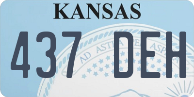KS license plate 437DEH