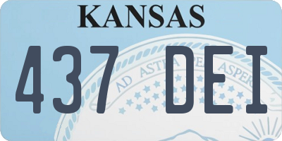 KS license plate 437DEI