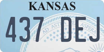 KS license plate 437DEJ