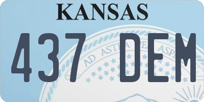 KS license plate 437DEM