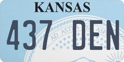 KS license plate 437DEN