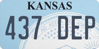 KS license plate 437DEP