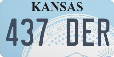 KS license plate 437DER