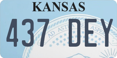 KS license plate 437DEY