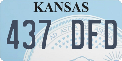 KS license plate 437DFD