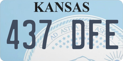 KS license plate 437DFE