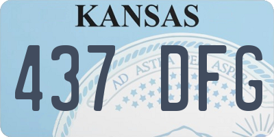 KS license plate 437DFG