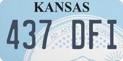 KS license plate 437DFI