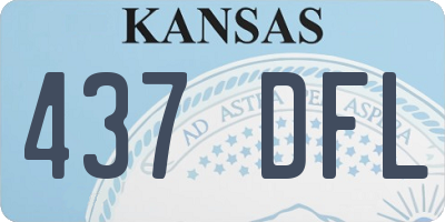 KS license plate 437DFL