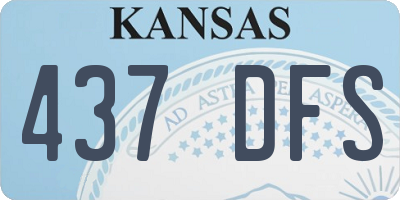 KS license plate 437DFS