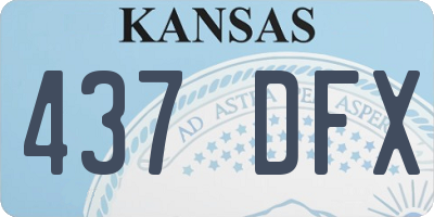 KS license plate 437DFX