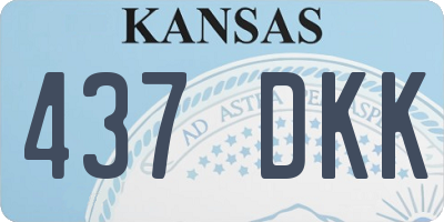 KS license plate 437DKK