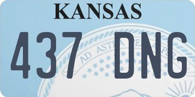 KS license plate 437DNG